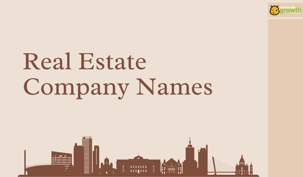180+ Innovative Real Estate Company Names to Capture Attention