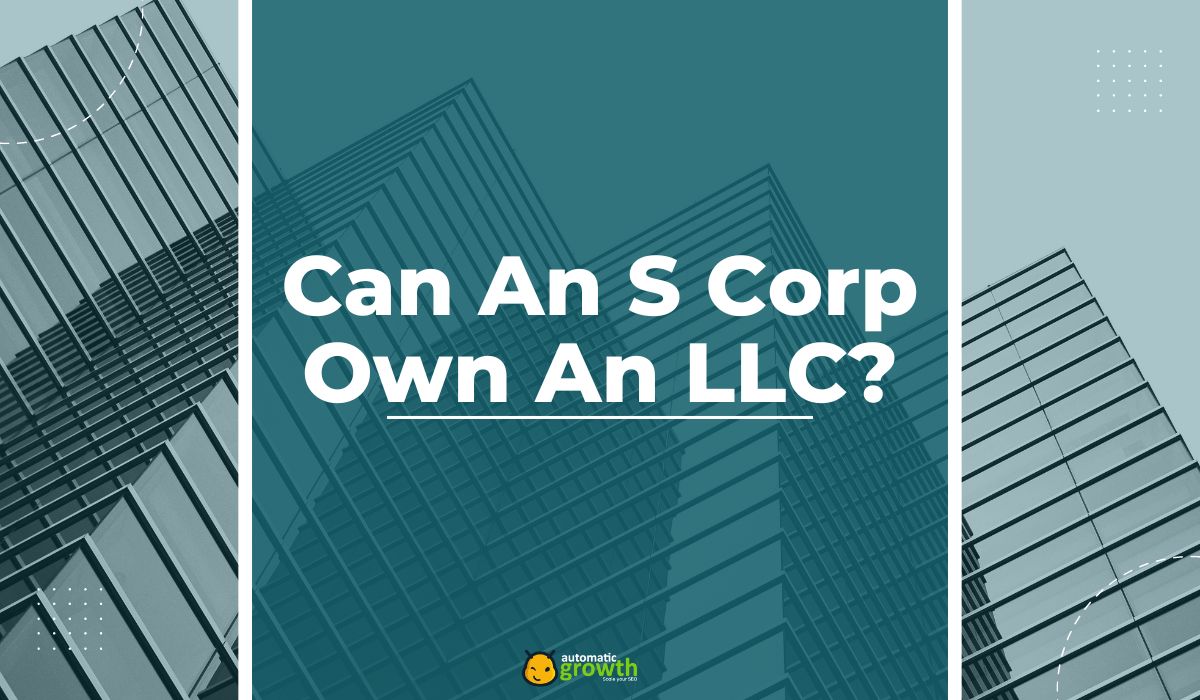 Can An S Corp Own An LLC?